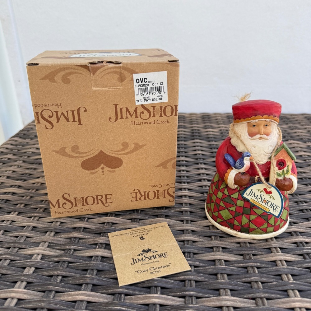 Jim Shore Cozy Christmas Santa Birdhouse 4022913 Heartwood Creek 2011 Box Tag